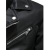 imageINVACHI Mens Faux Leather Jacket Lightweight Motorcycle Riding Jacket with Stand Collar01black