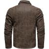 imageINVACHI Mens Faux Leather Jacket Lightweight Motorcycle Riding Jacket with Stand Collar01brown