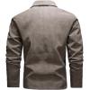 imageINVACHI Mens Faux Leather Jacket Lightweight Motorcycle Riding Jacket with Stand Collar01khaki
