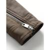 imageINVACHI Mens Faux Leather Jacket Lightweight Motorcycle Riding Jacket with Stand CollarBrown