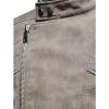 imageINVACHI Mens Faux Leather Jacket Lightweight Motorcycle Riding Jacket with Stand CollarKhaki