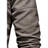 imageINVACHI Mens Faux Leather Jacket Lightweight Motorcycle Riding Jacket with Stand CollarKhaki