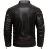imageINVACHI Mens Faux Leather Jacket Waterproof Motorcycle Jacket Men Sherpa Lined Bomber Jacket Men with Fur LapelRetro Black