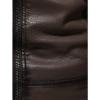 imageINVACHI Mens Faux Leather Jacket Waterproof Motorcycle Jacket Men Sherpa Lined Bomber Jacket Men with Fur LapelRetro Brown