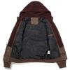 imageINVACHI Mens Faux Leather Motorcycle Jacket Biker Coat with Hood PU Waterproof Vintage Bomber for Men02brown