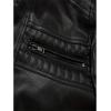 imageINVACHI Mens Faux Leather Motorcycle Jacket Biker Coat with Hood PU Waterproof Vintage Bomber for MenBlack