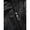 imageINVACHI Mens Faux Leather Motorcycle Jacket Biker Coat with Hood PU Waterproof Vintage Bomber for MenBlack