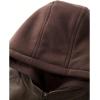imageINVACHI Mens Faux Leather Motorcycle Jacket Biker Coat with Hood PU Waterproof Vintage Bomber for MenBrown