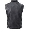 imageINVACHI Mens Faux Leather Punk Vest Motorcycle Rivets Vest Riding Club Biker Vest for MenBlack