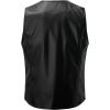 imageINVACHI Mens Faux Leather Suit Vest Western Cowboy Vest Men VNeck Dress WaistcoatsBlack