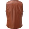 imageINVACHI Mens Faux Leather Suit Vest Western Cowboy Vest Men VNeck Dress WaistcoatsBrown