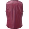 imageINVACHI Mens Faux Leather Suit Vest Western Cowboy Vest Men VNeck Dress WaistcoatsWine Red