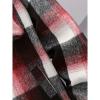 imageINVACHI Mens Flannel Plaid Jacket with Hood Casual Fall Jacket for Men Lightweight Cargo JacketRed