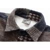 imageINVACHI Mens Flannel Plaid Shirt Jacket Casual Vintage Button Down Shackets SpringampampFall Lightweight Jackets for MenGrey