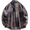 imageINVACHI Mens Flannel Plaid Shirt Jacket Casual Vintage Button Down Shackets SpringampampFall Lightweight Jackets for MenNavy Blue