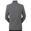 imageINVACHI Mens Houndstooth Tweed Blazer Single Breasted Casual Suit Jacket Slim Fit Sports Coat for MenGrey