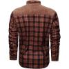 imageINVACHI Mens Plaid Corduroy Jacket Flannel Shirt Jacket Sherpa Lined Shacket MenBrown