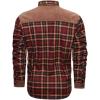 imageINVACHI Mens Plaid Corduroy Jacket Flannel Shirt Jacket Sherpa Lined Shacket MenRed