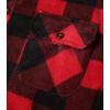 imageINVACHI Mens Plaid Shirt Jacket Flannel Sherpa Lined Jacket Mens Casual Cotton Lightweight JacketQuilted Red