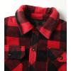 imageINVACHI Mens Plaid Shirt Jacket Flannel Sherpa Lined Jacket Mens Casual Cotton Lightweight JacketQuilted Red