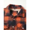 imageINVACHI Mens Plaid Shirt Jacket Flannel Sherpa Lined Jacket Mens Casual Cotton Lightweight JacketYellow