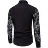 imageINVACHI Mens Sexy Lace See Through Shirts Blouse Long Sleeve Button Down Fishnet Sheer ShirtsBlack 080