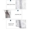 imageINVACHI Mens Sexy Lace See Through Shirts Blouse Long Sleeve Button Down Fishnet Sheer ShirtsWhite