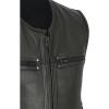 imageINVACHI Motorcycle Vest for Men Faux Leather Sleeveless Vest Harley Black Leather Vest for MenBlack