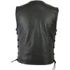 imageINVACHI Motorcycle Vest for Men Faux Leather Sleeveless Vest Harley Black Leather Vest for MenBlack