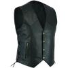 imageINVACHI Mens Faux Leather Motorcycle Vest Sleeveless Biker Jacket for Men Black Harley VestBlack