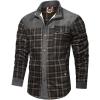 imageINVACHI Mens Plaid Corduroy Jacket Flannel Shirt Jacket Sherpa Lined Shacket MenDeep Army Green