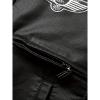 imageINVACHI Faux Leather Bomber Jacket Men Aviator Jacket Men Winter Fleece Lined Jacket with Fur CollarBlack