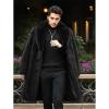 imageINVACHI Mens Faux Fur Coat Winter Long Faux Mink Coat Fluffy Thick Trench Coat for MenBlack