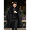 imageINVACHI Mens Faux Fur Coat Winter Long Faux Mink Coat Fluffy Thick Trench Coat for MenBlackshawl Collar