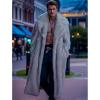 imageINVACHI Mens Faux Fur Coat Winter Long Faux Mink Coat Fluffy Thick Trench Coat for MenWhite