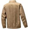 imageINVACHI Mens Faux Leather Jacket Casual Vintage Lightweight Motorcycle Jacket Slim Fit ZipUp Trucker JacketKhaki