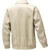 imageINVACHI Mens Faux Leather Jacket Casual Vintage Lightweight Motorcycle Jacket Slim Fit ZipUp Trucker JacketWhite