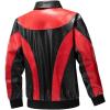 imageINVACHI Mens Faux Leather Jacket Slim Fit Motorcycle Jacket Casual Lightweight Waterproof Biker Jacket for MenRed