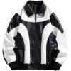 imageINVACHI Mens Faux Leather Jacket Slim Fit Motorcycle Jacket Casual Lightweight Waterproof Biker Jacket for MenWhite