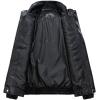 imageINVACHI Mens Faux Leather Jacket Waterproof Motorcycle Jacket ZipUp High Collar Biker Jacket for MenBlack
