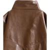 imageINVACHI Mens Faux Leather Jacket Waterproof Motorcycle Jacket ZipUp High Collar Biker Jacket for MenBrown
