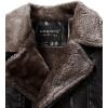 imageINVACHI Mens Faux Leather Jacket with Fur Lapel ZipUp Motorcycle Jacket Waterproof Winter Bomber JacketBlack