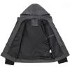 imageINVACHI Mens Faux Leather Motorcycle Jacket Waterproof PU Vintage Bomber with Removable HoodBlack