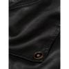 imageINVACHI Mens MidLength Faux Leather Jacket Waterproof Trench Coat Motorcycle Jacket with Stand CollarBlack