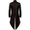imageINVACHI Mens Steampunk Jacket Halloween Vampire Costume Men Vintage Victorian Frock CoatBlack