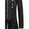 imageINVACHI Mens Steampunk Jacket Halloween Vampire Costume Men Vintage Victorian Frock CoatBlack