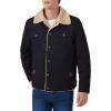 imageINVACHI Mens Winter Jacket Sherpa Jacket Warm Fleece Lined Trucker Coat with Multi PocketsBlack