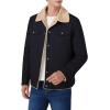 imageINVACHI Mens Winter Jacket Sherpa Jacket Warm Fleece Lined Trucker Coat with Multi PocketsBlack