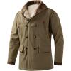 imageINVACHI Mens Winter Jacket Sherpa Jacket Warm Fleece Lined Trucker Coat with Multi PocketsGreen