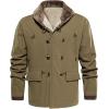 imageINVACHI Mens Winter Jacket Sherpa Jacket Warm Fleece Lined Trucker Coat with Multi PocketsGreen